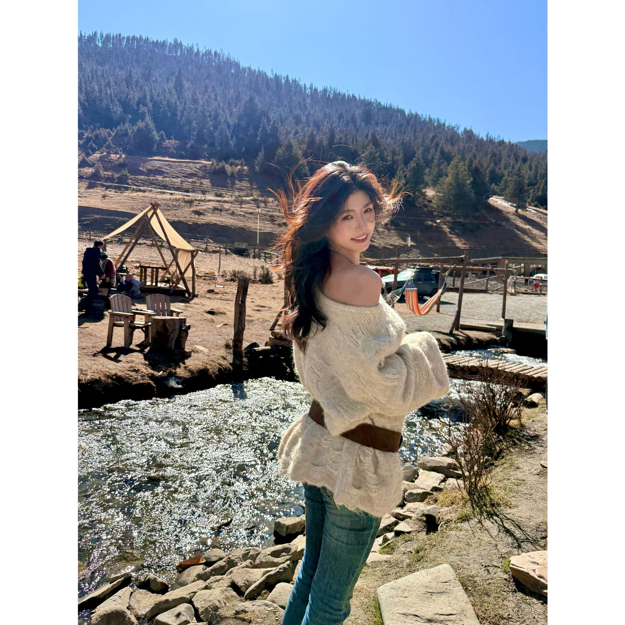 Xiao.Ma【偶遇西雅图】立体编织松弛宽松休闲圆领毛衣慵懒ins针织女