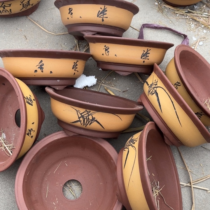 紫砂花盆100-9。               