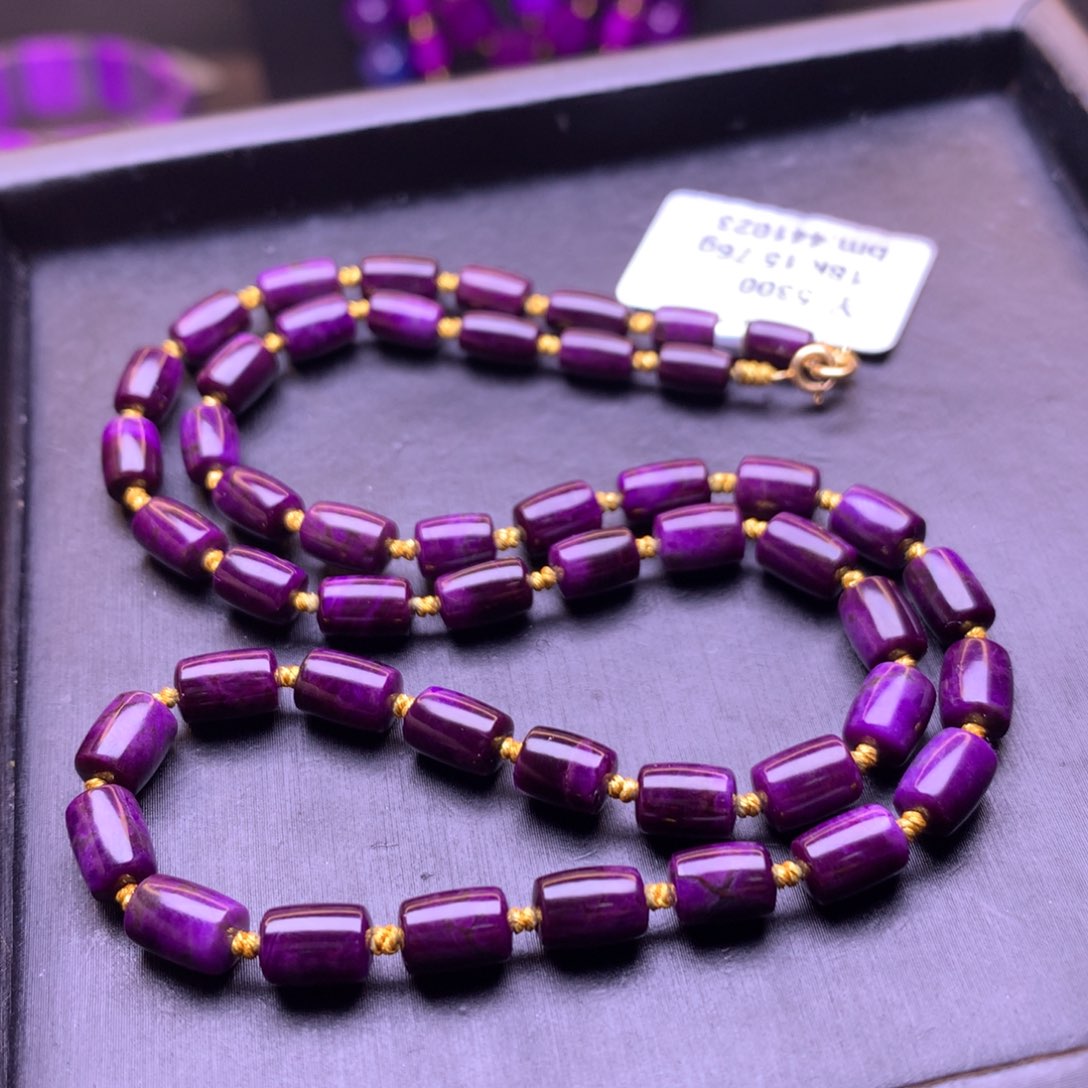 苏纪石（舒俱来）18K金镶嵌项链