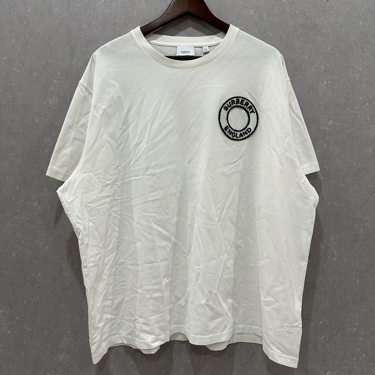 未使用 BURBERRY/博柏利 胸口圆圈白色短袖 XXL码 004459