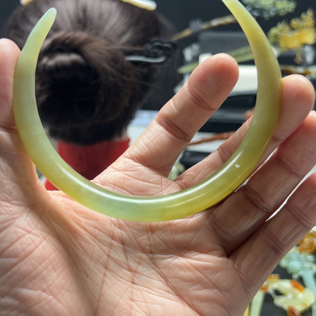 岫玉福利发簪未镶嵌