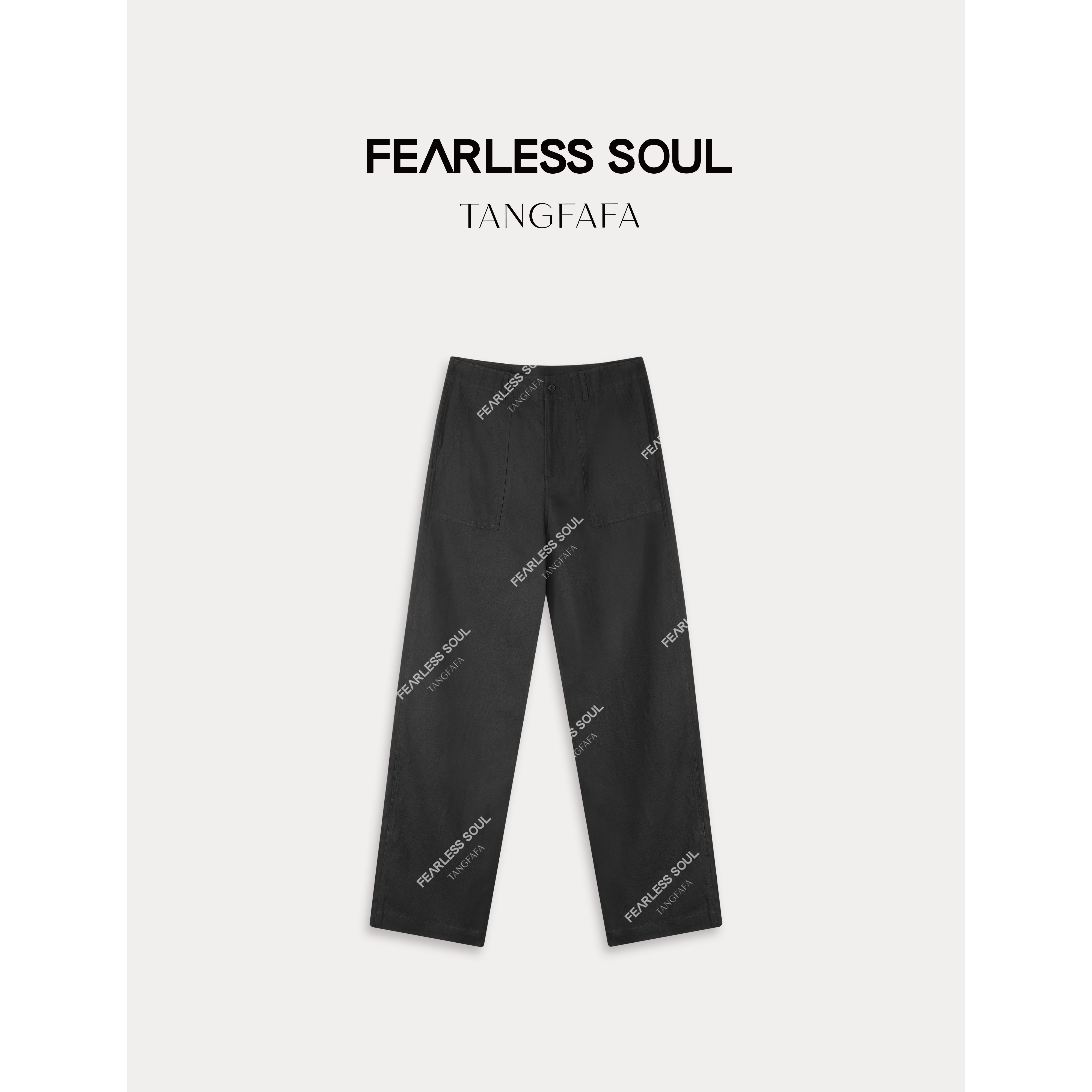 TFF X FS 25美式工装风大口袋直筒拖地长裤 824FP120 