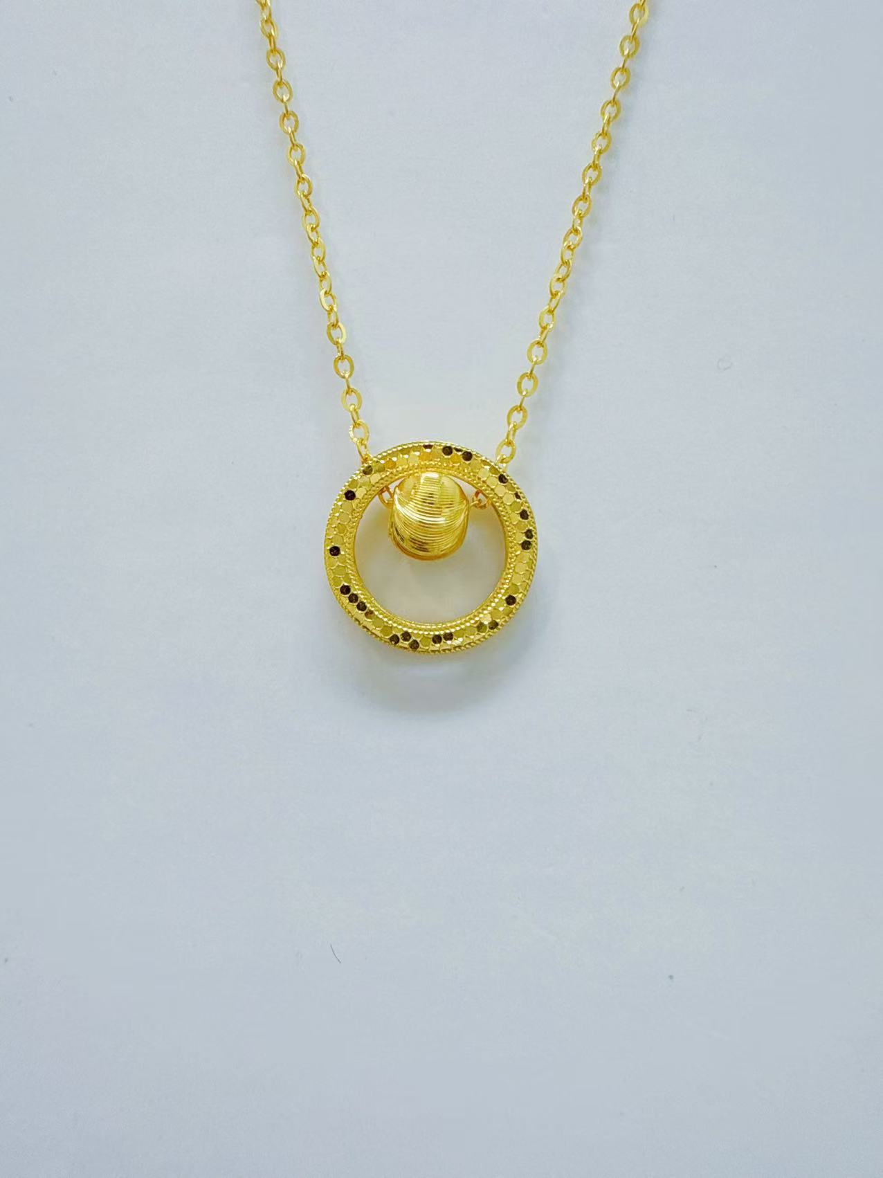 金囍库时尚黄金足金精品工艺猫眼转运珠