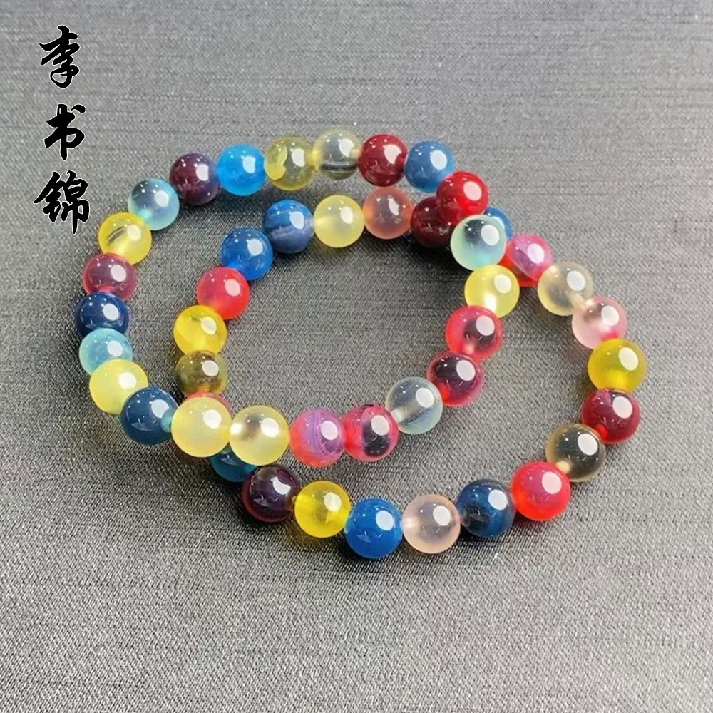 李书锦保真玛瑙手串TX卡10左右 A907856 单个 多样性发货