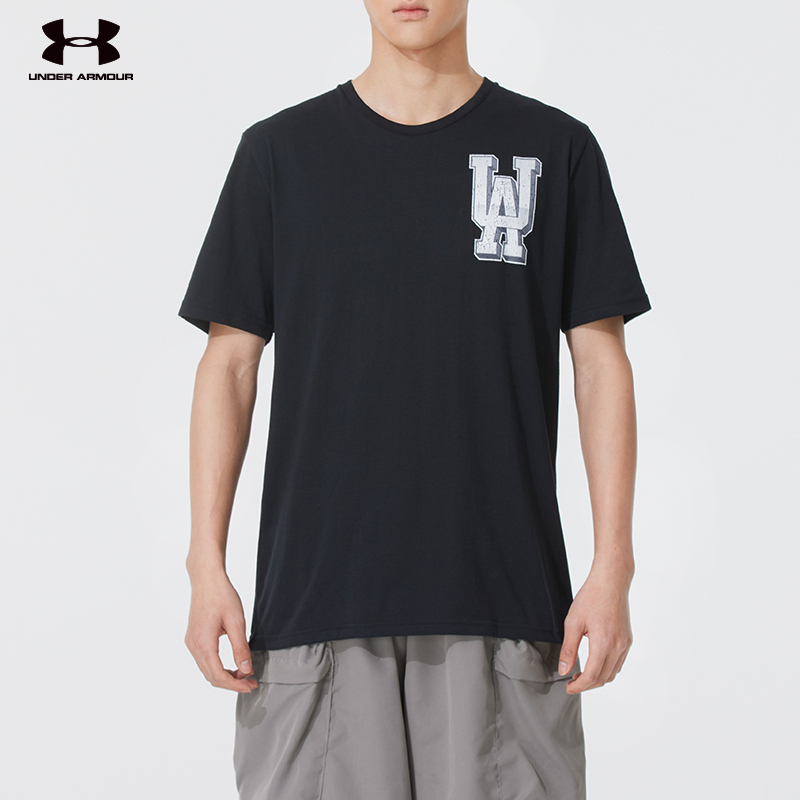 UA安德玛短袖T恤男装夏季户外休闲运动服健身跑步训练服1382832
