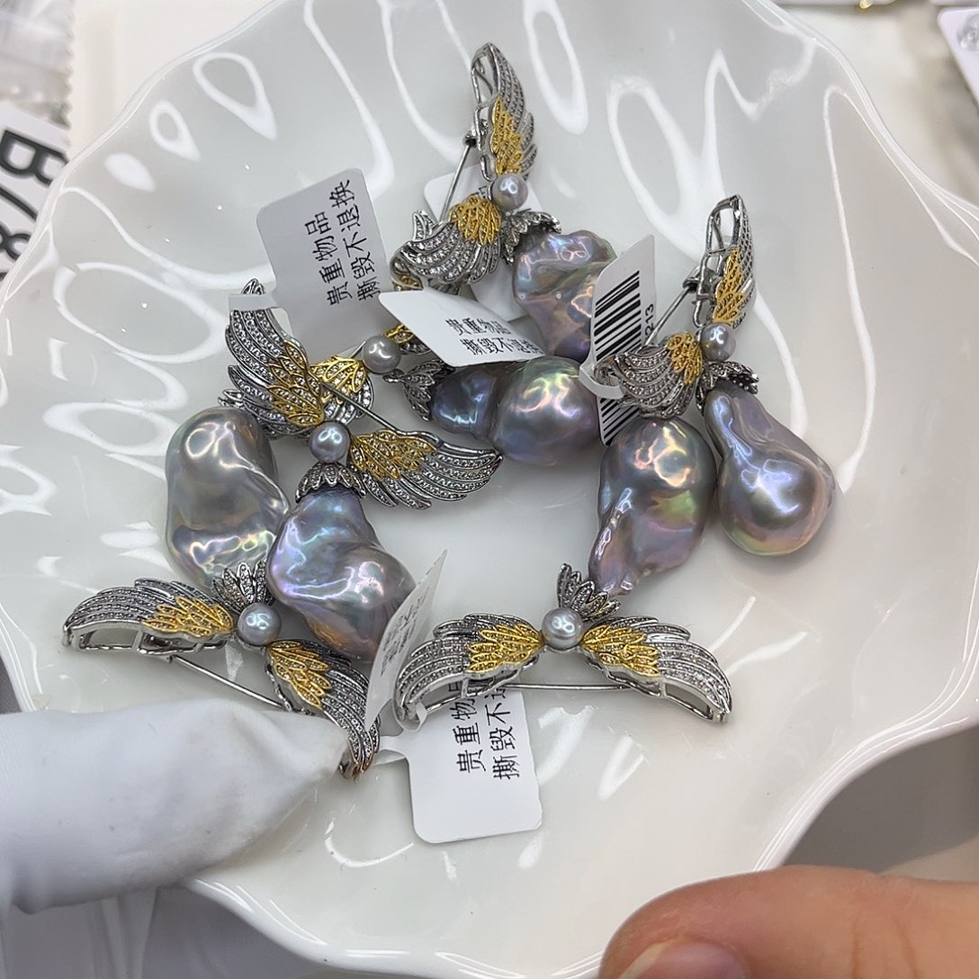 耳饰淡水珍珠合金