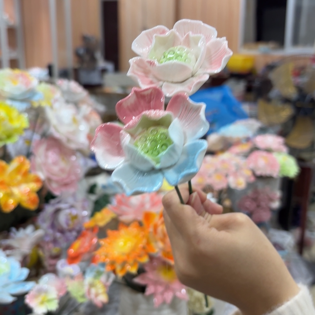 陶瓷花，20元发货，退款拉黑