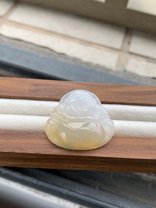 天然缅甸翡翠-特色芬达黄翡大肚佛公26.3.✖️23.1✖️5.1mm