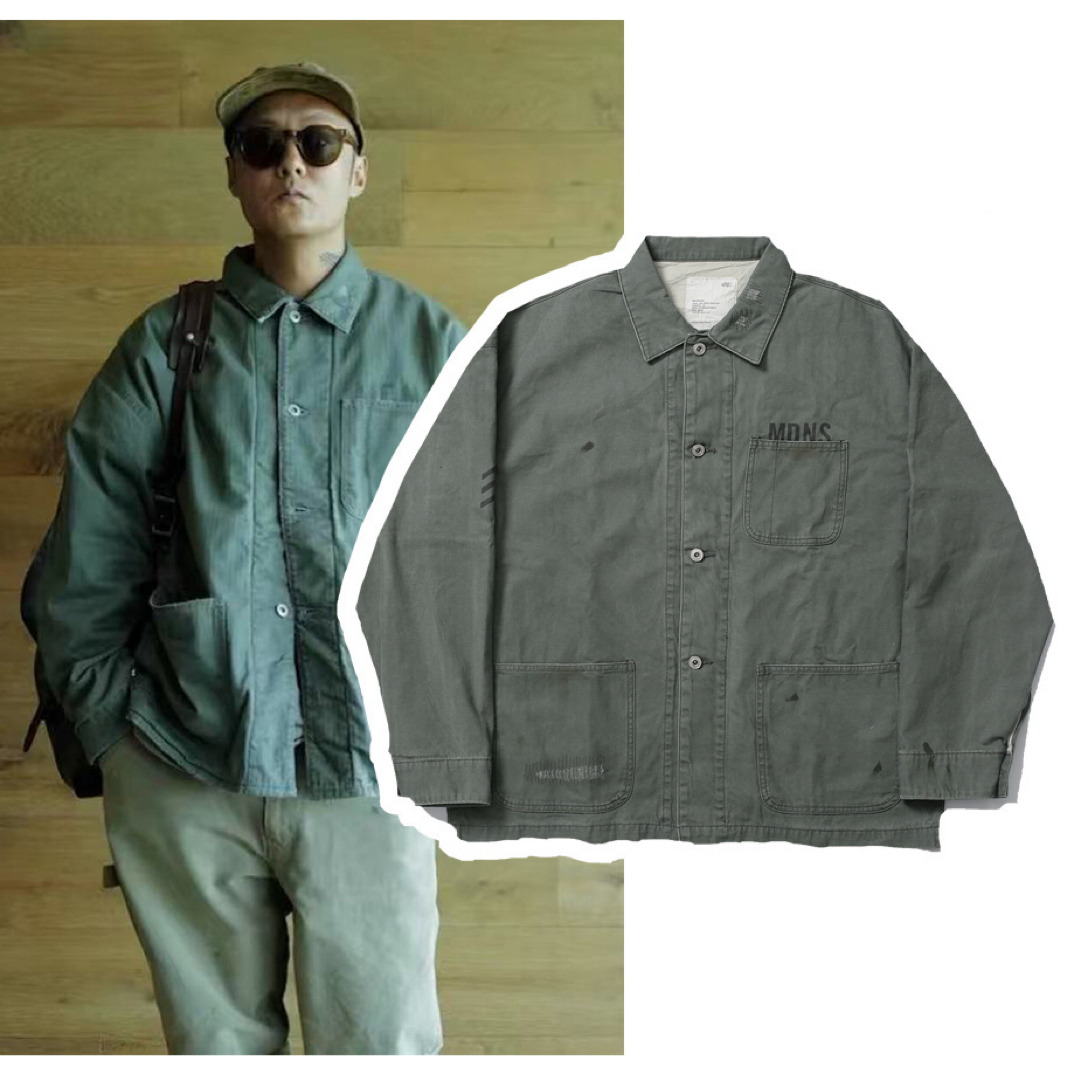 日产 重工水洗件染做旧破坏多袋工装夹克