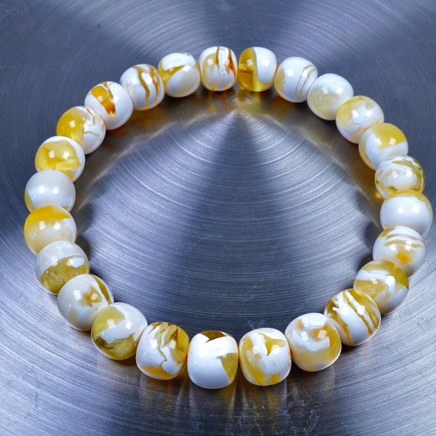 金漆白妖花老型9mm➕手串单圈