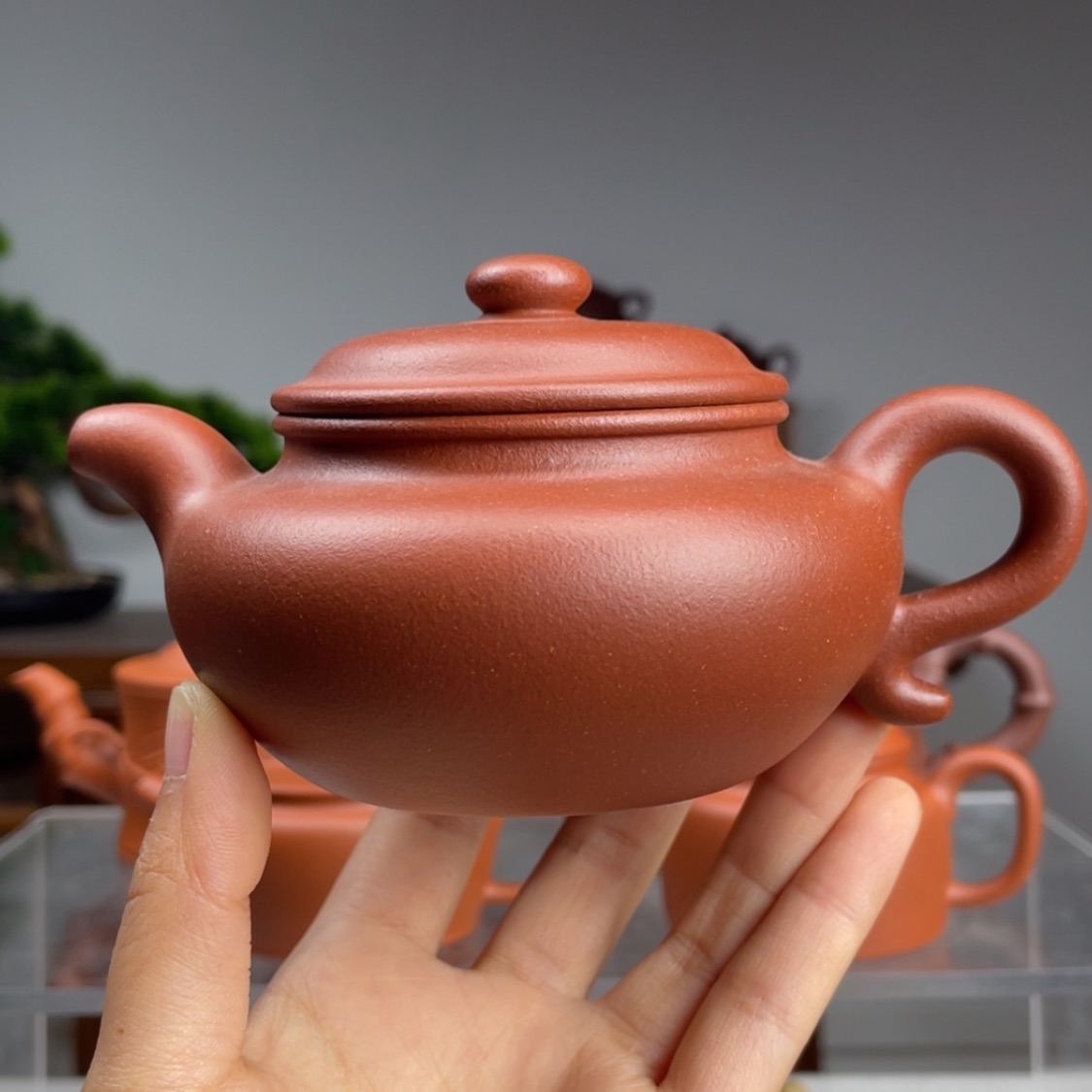 【闪购商品】紫砂茶壶红降坡仿古容量230cc