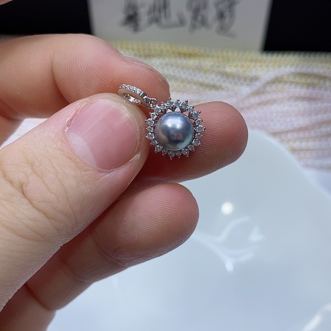 海水珍珠颈饰银S925镶嵌