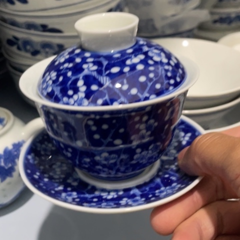 景德镇陶瓷三才盖碗