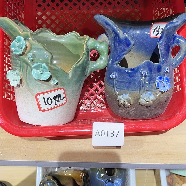 瓷片花盆多肉植物艺术品