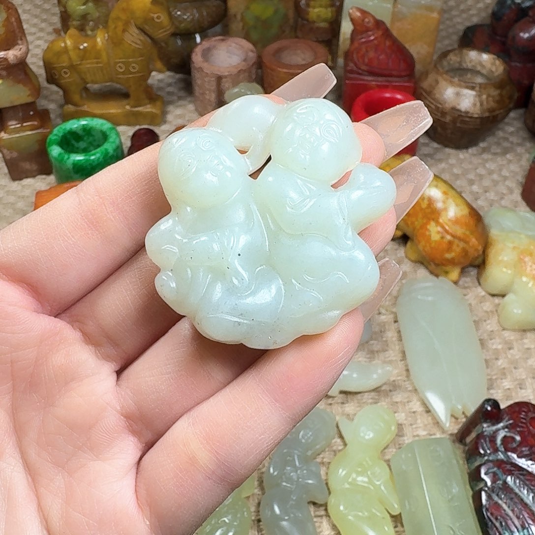 白玉菩提吊坠挂件