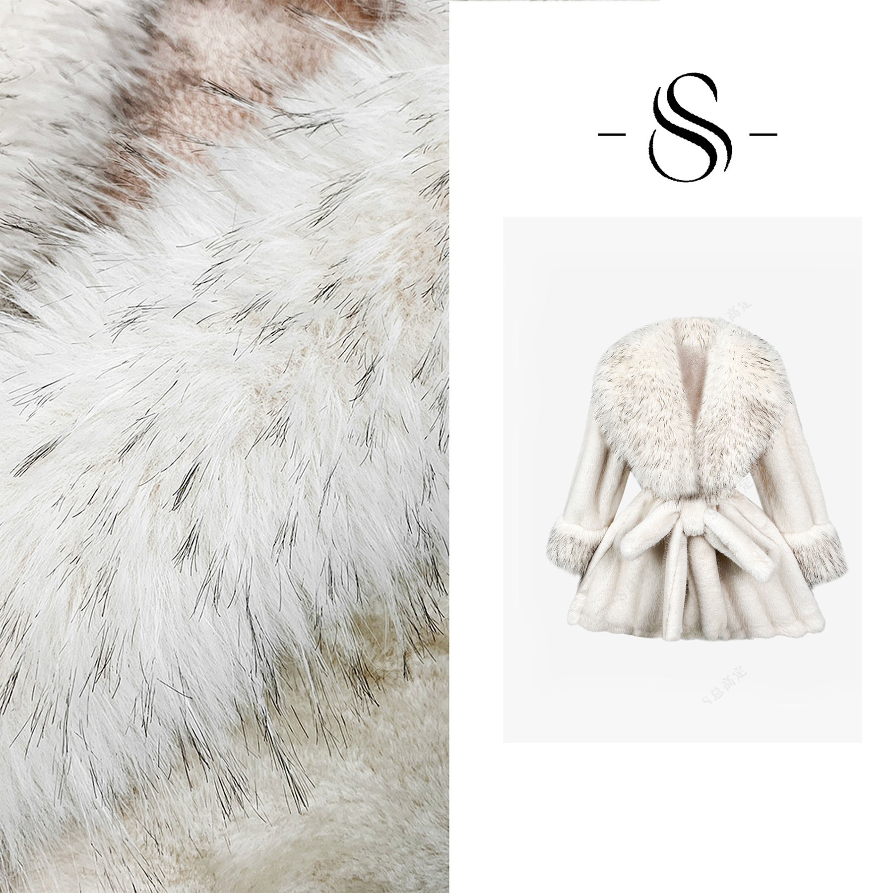 NIMOSHI【倩倩】冬季新款时尚简约ins风拼接设计气质短外套D0336