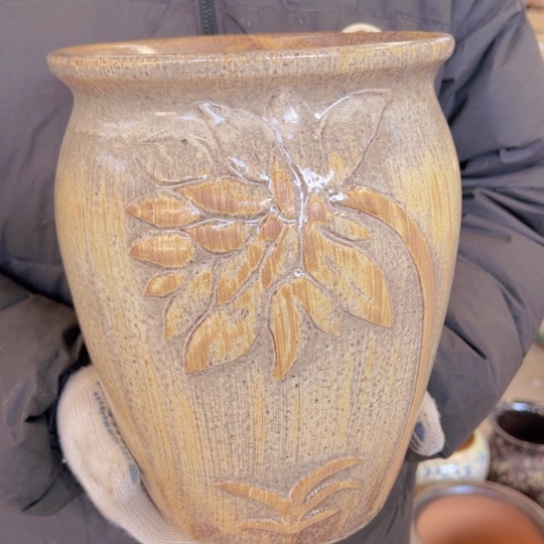 紫砂花盆高25口20————