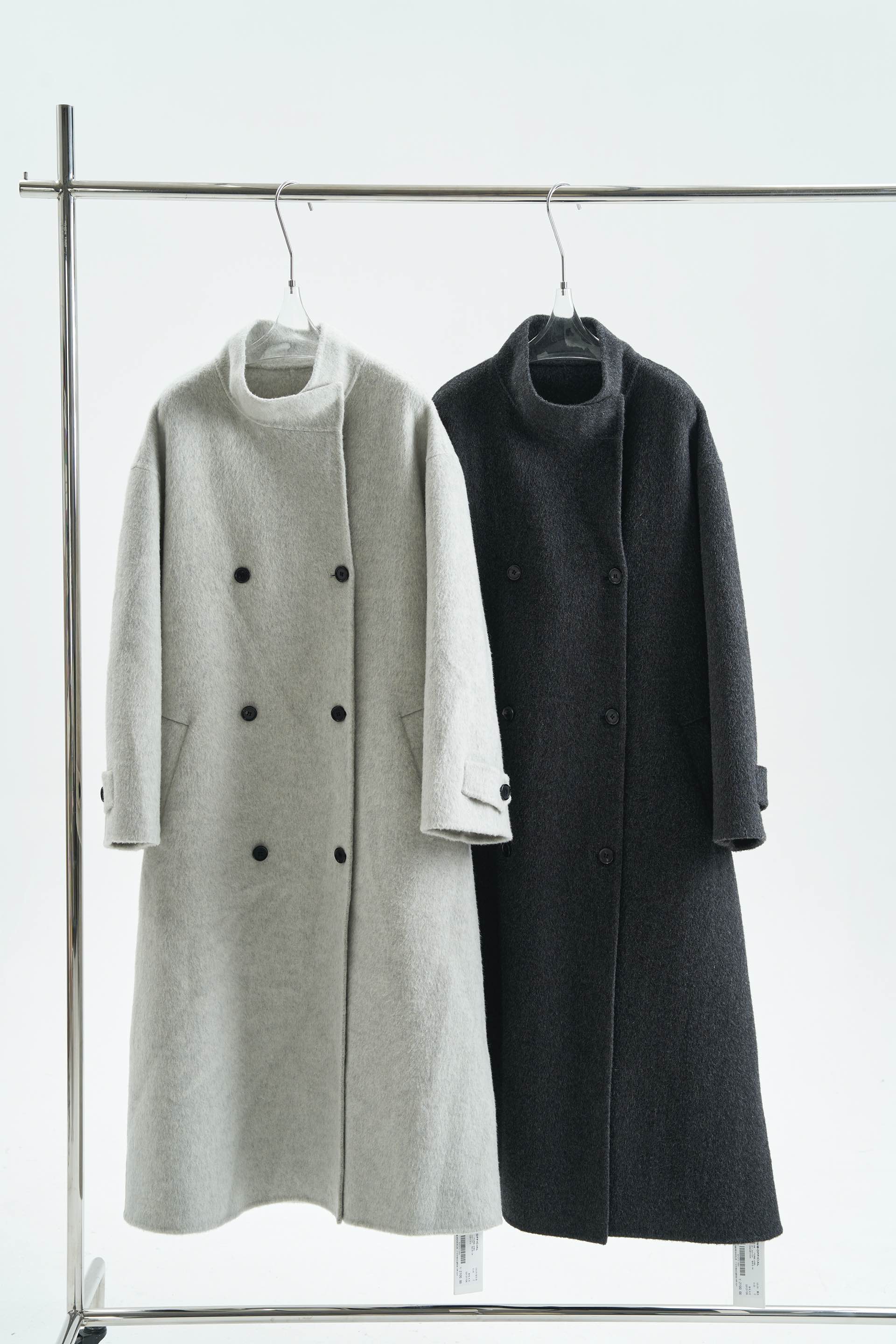 HTT小众设计感原创百搭纯色长款大衣5313172