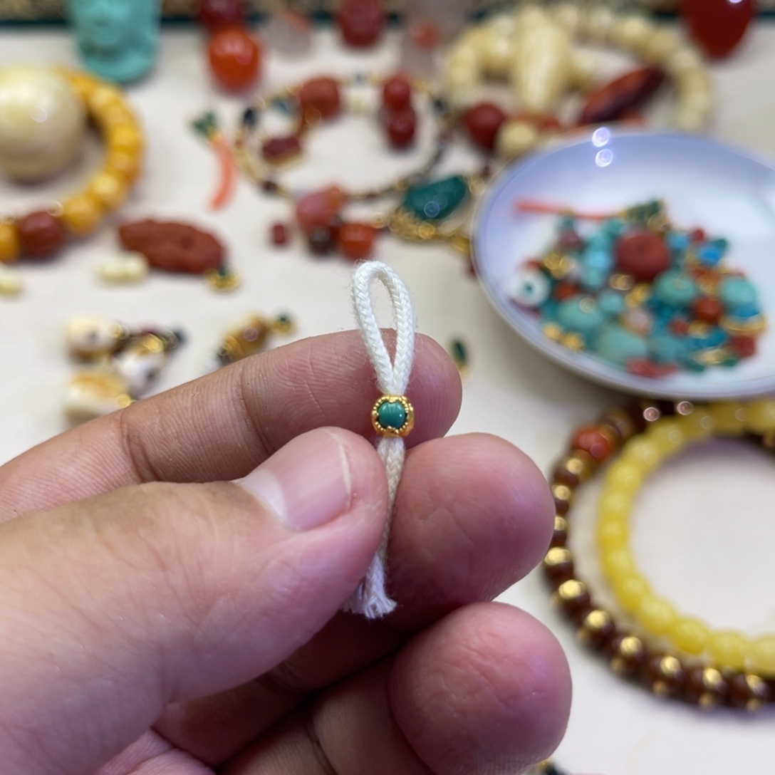 绿松石18K金镶嵌珠宝奇石85