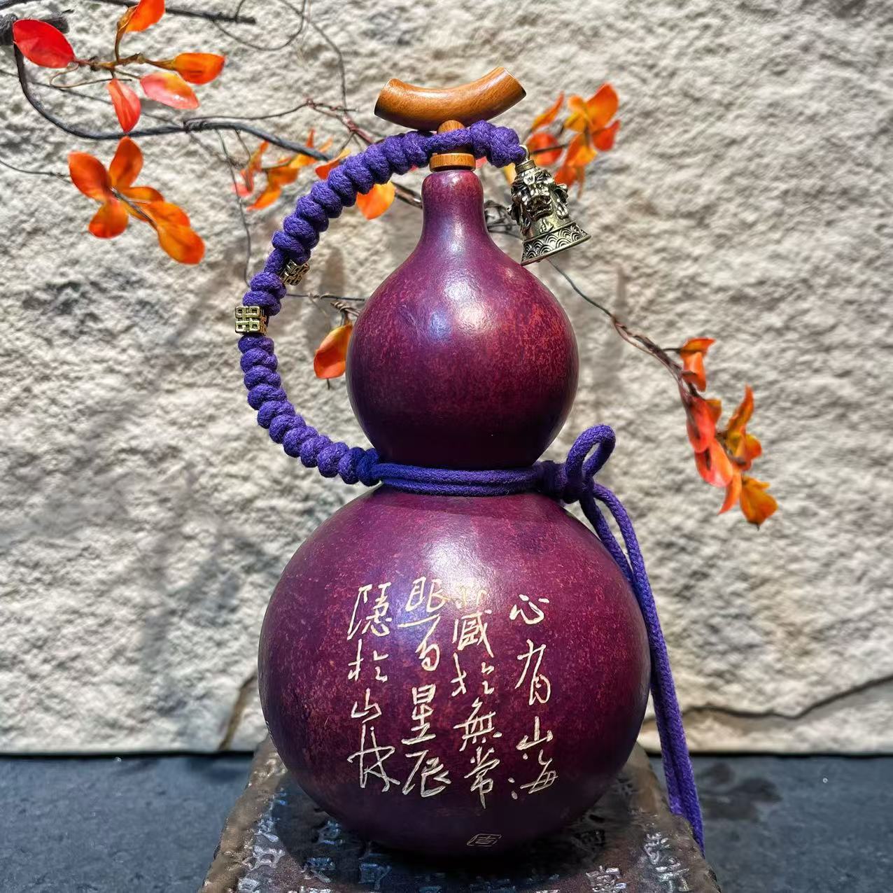 天然大漆酒葫芦文玩福禄摆件天然