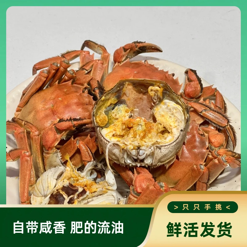 【活蟹】盘锦河蟹  公母各一半 1.3-1两/只（20-30只） 共2斤/3斤