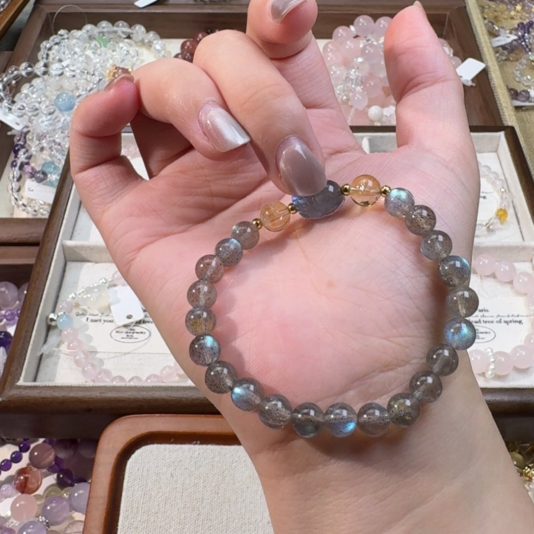 水晶手串未镶嵌灰月光