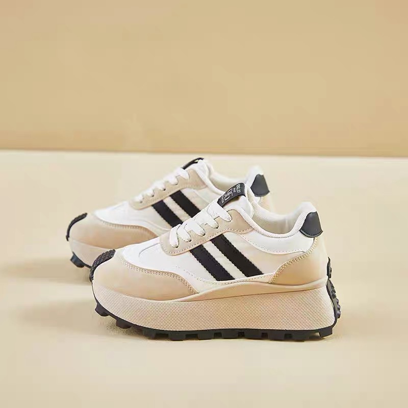 秋冬新款女生运动时尚百搭潮流皮面阿甘鞋HL871-1