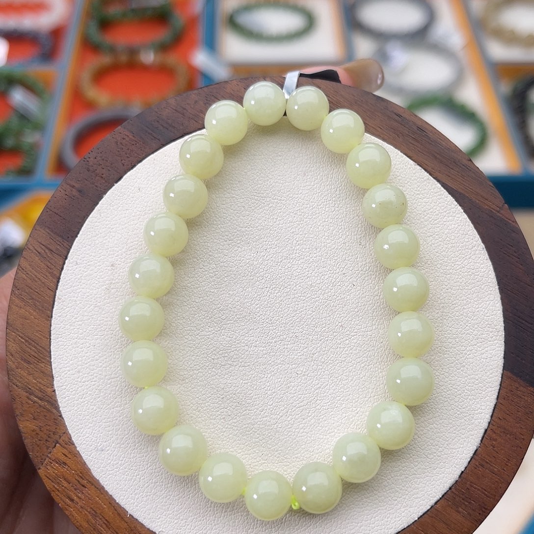 和田玉未镶嵌手串A10卡8