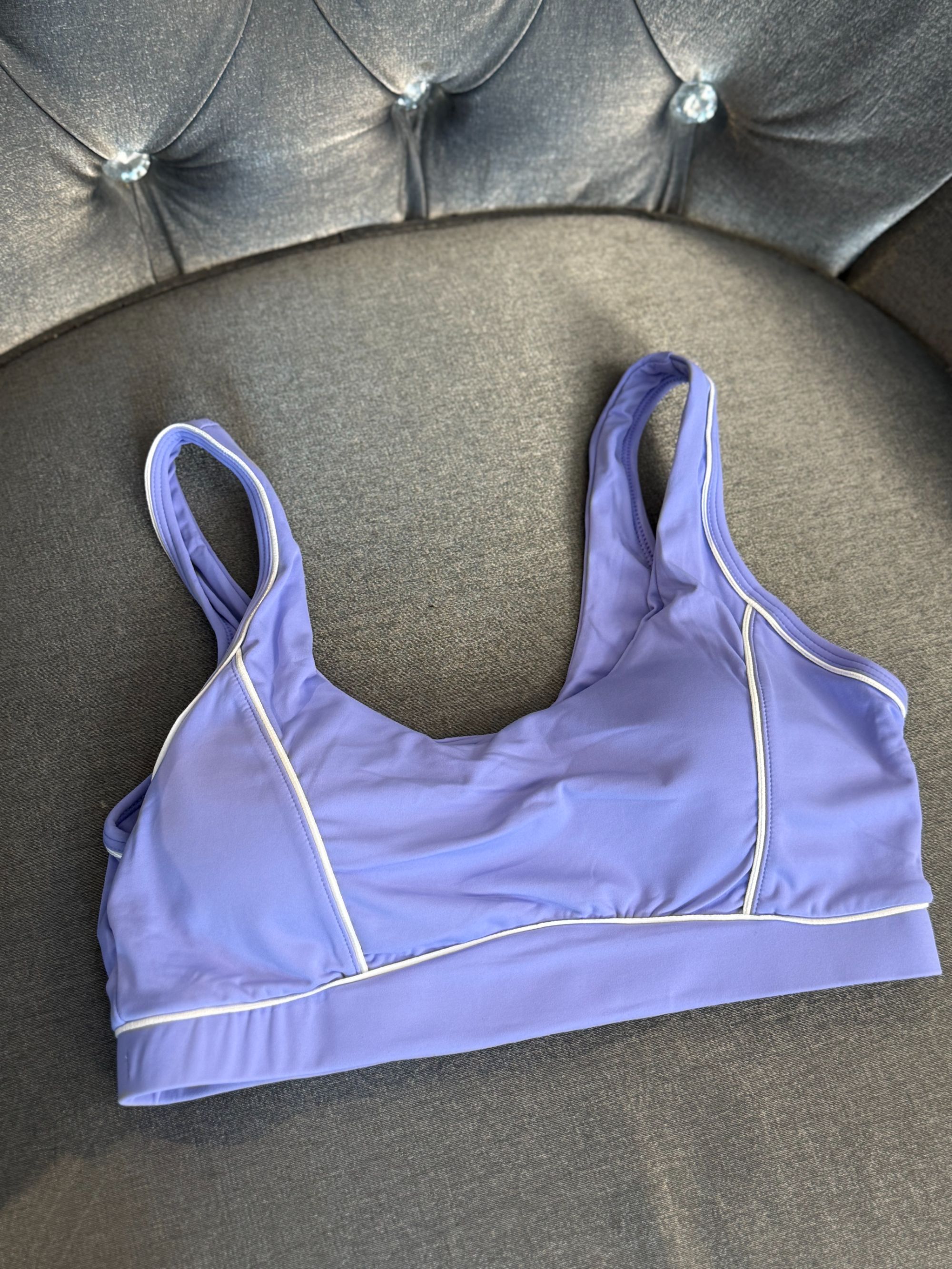 1249 浅紫 运动美背无钢圈高强度健身背心