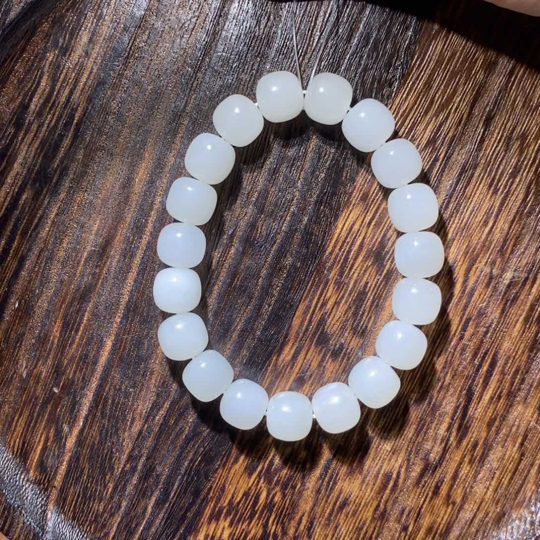 和田玉手串未镶嵌卡12老型