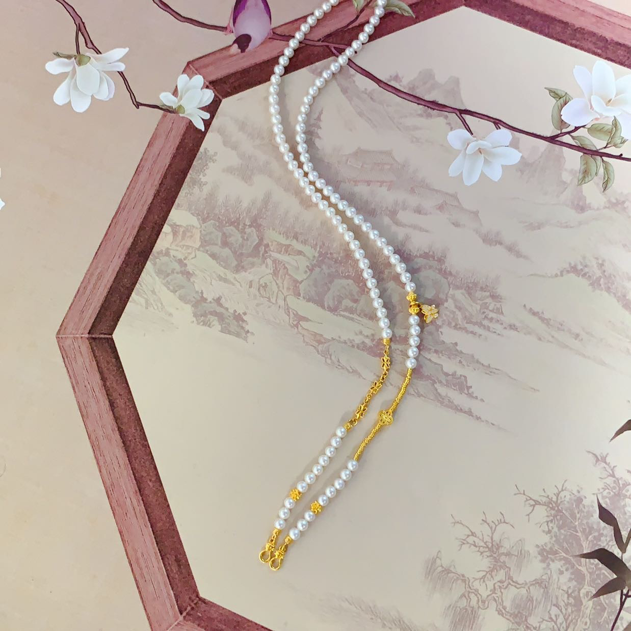 古韵金阁 足金项链 水暖小铺专拍