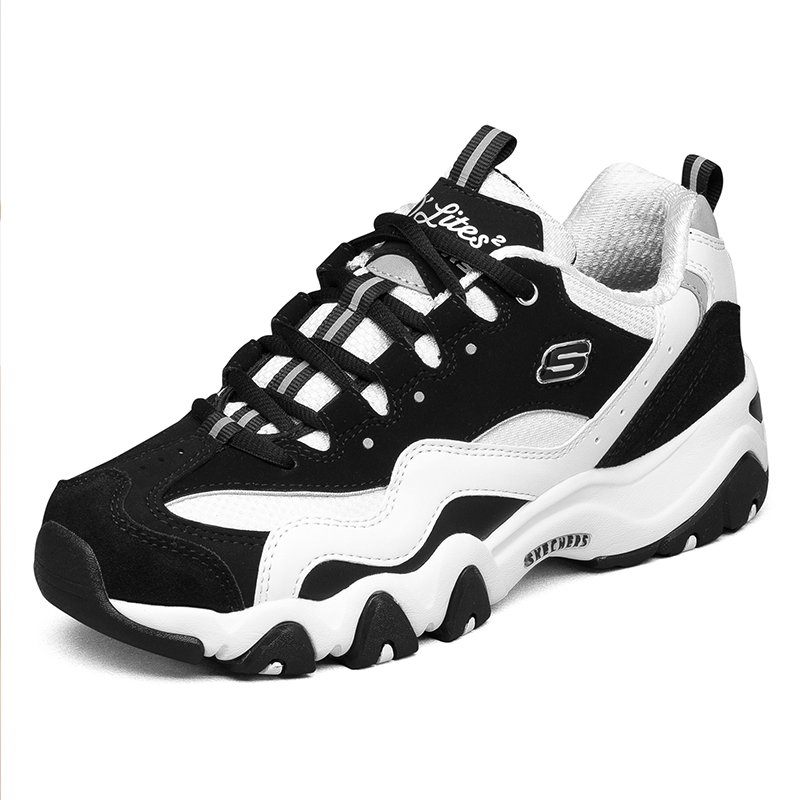 【经典二代】斯凯奇女鞋熊猫鞋厚底老爹鞋运动鞋学生时尚休闲鞋