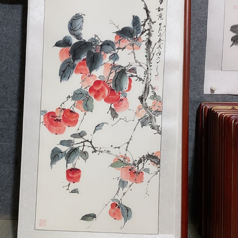 【闪购商品】国画书画作品带框125×65厘米
