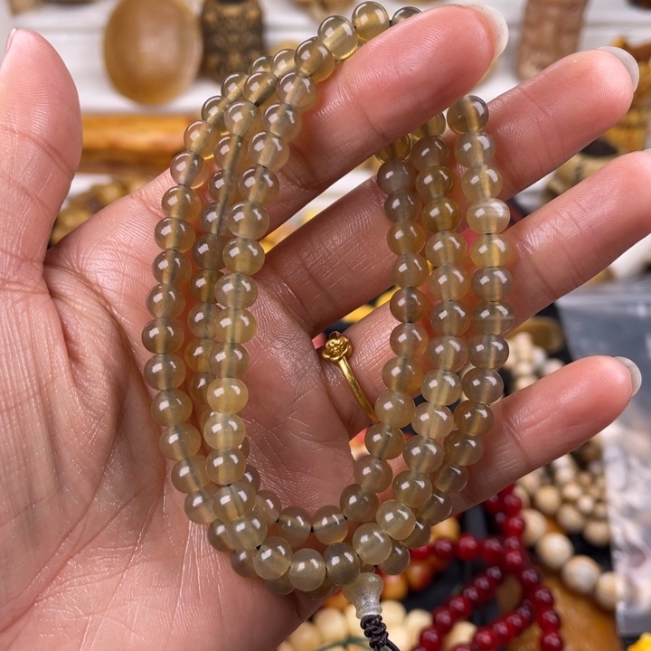 驼骨其他老羊角圆珠0.6