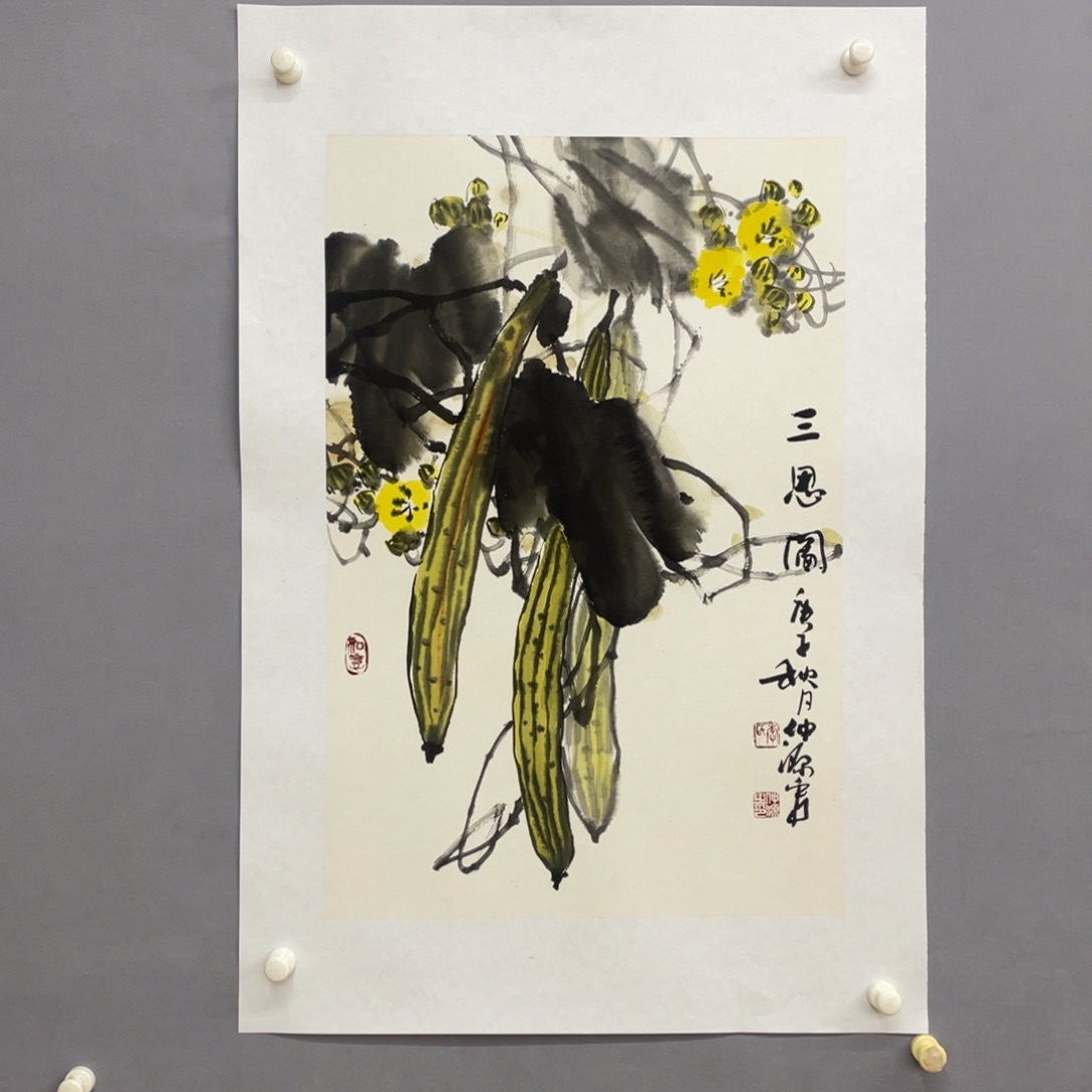 国画艺术家真人手绘