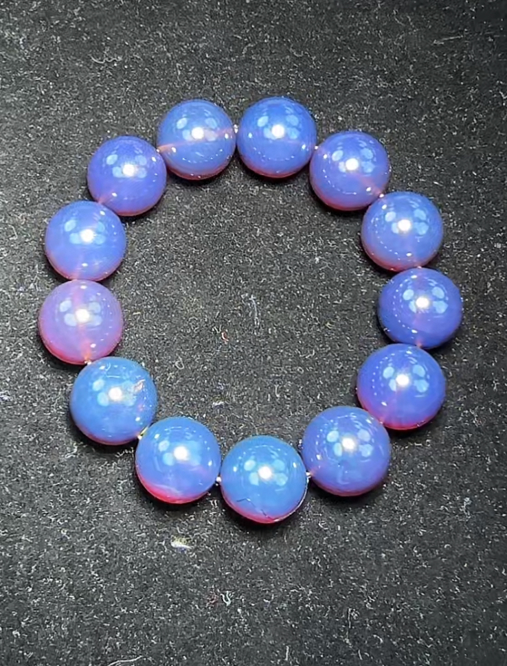 【齐福珠宝】12/7-19/18mm头货特级帝王紫蜜圆珠手串（多样性发其一）