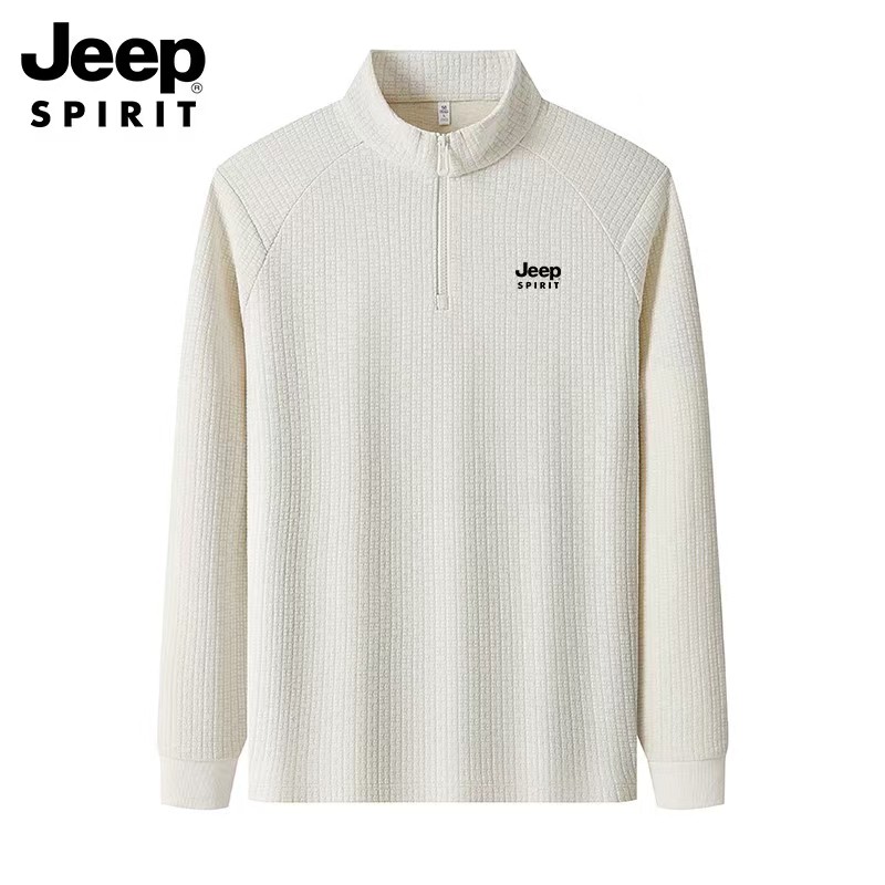 JEEP SPIRIT高级感半拉链卫衣男春秋季新款宽松休闲t恤男JP7209