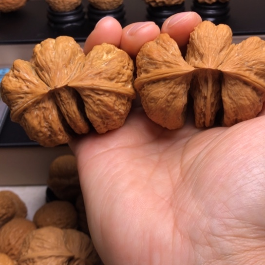 文玩核桃把件蓝****！三连体26