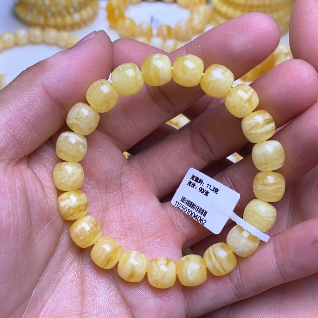 【闪购商品】蜜蜡裸石未镶嵌9+老型手串