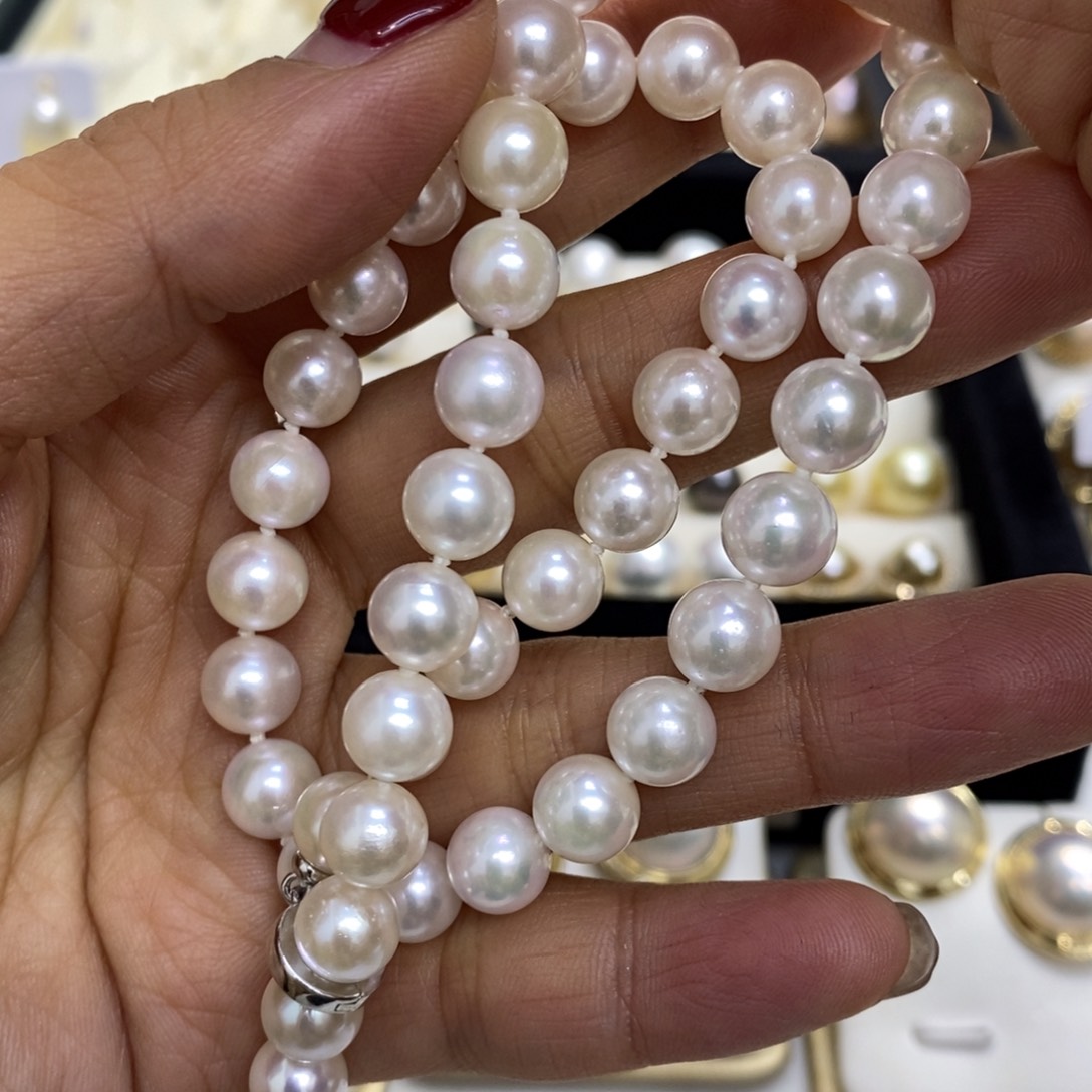海水珍珠项链银S925镶嵌