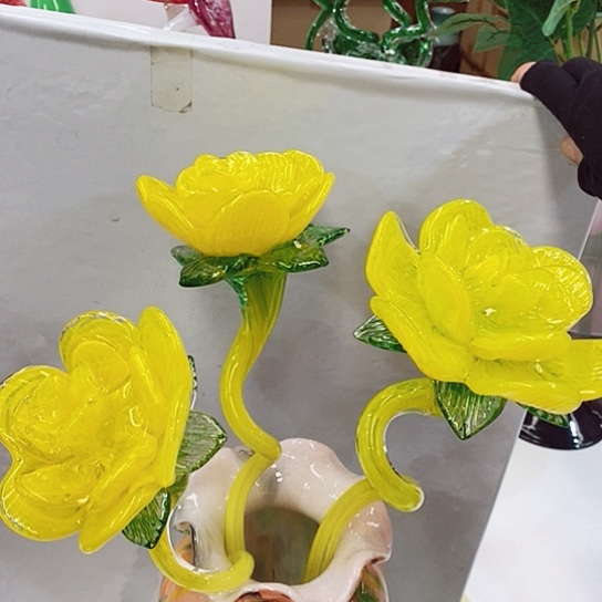 琉璃琉璃夜光花3只花瓶