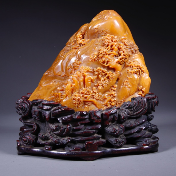 清 田黄摆件 听雨轩 Z 86830