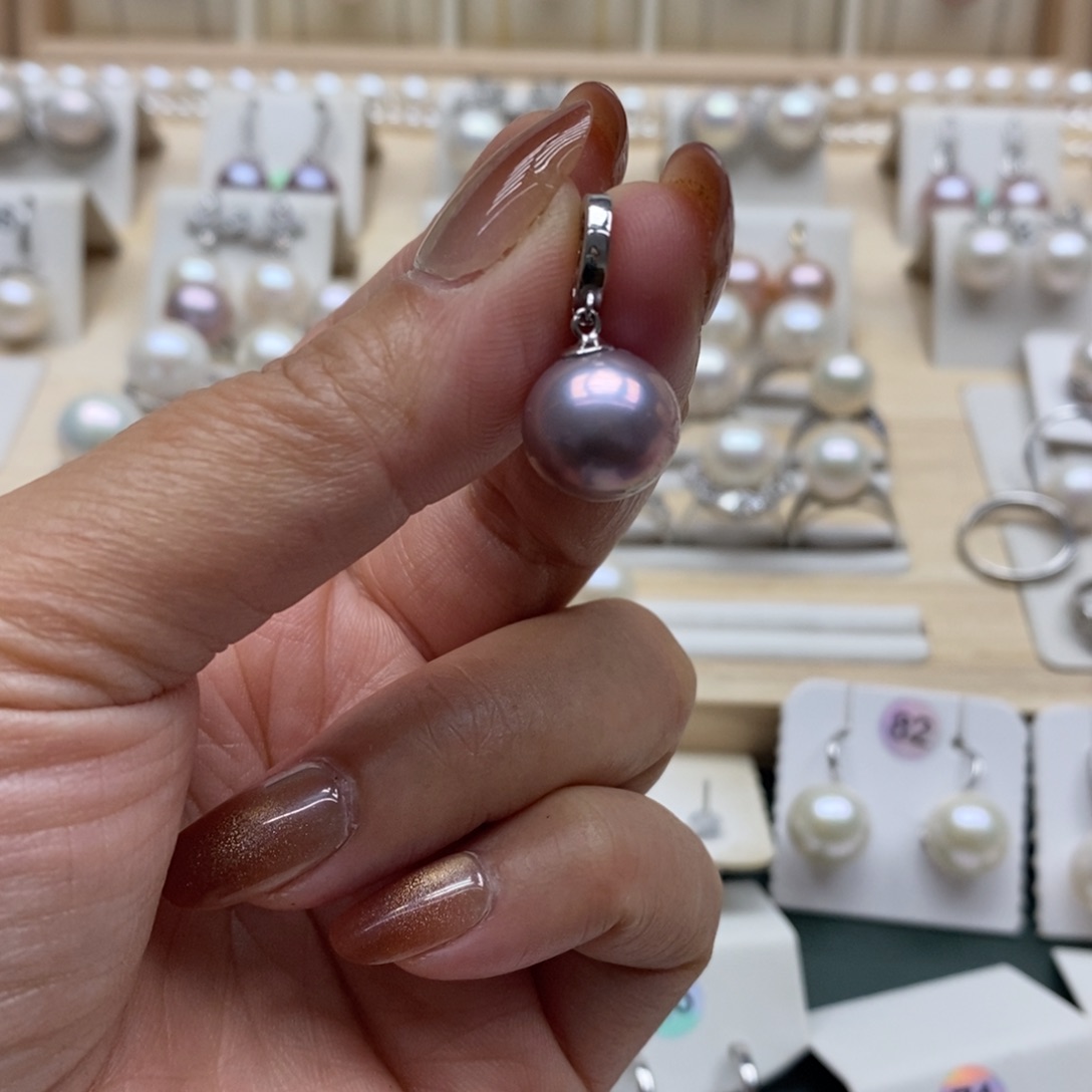 颈饰银S925镶嵌淡水珍珠