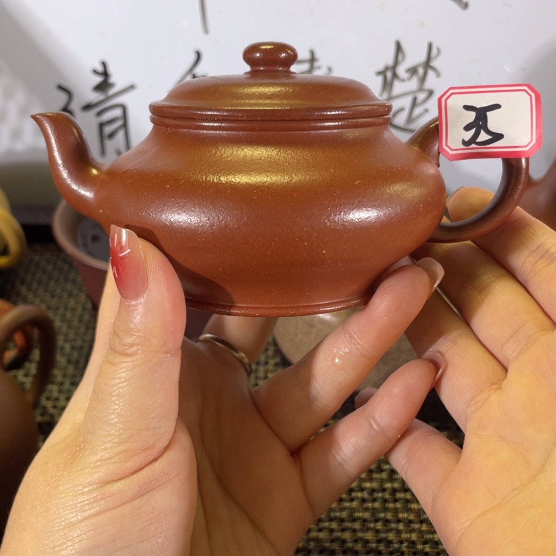 紫砂茶壶天**福扁樱全手微瑕