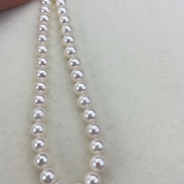 淡水珍珠颈饰银S925镶嵌卡8高品