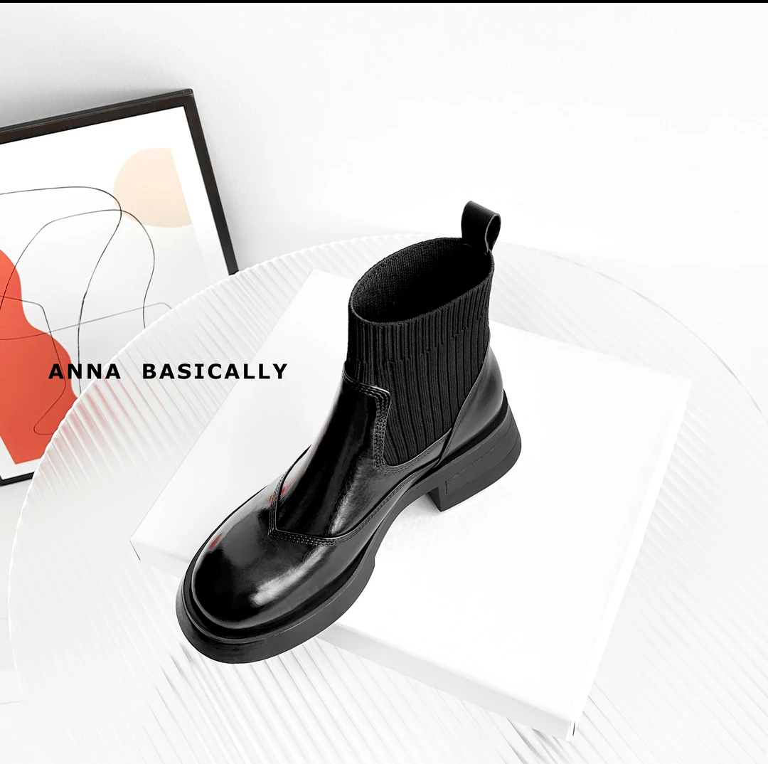 【现货】WGW0033/5cm/2025今年流行靴子牛皮厚底短靴秋冬显瘦百搭