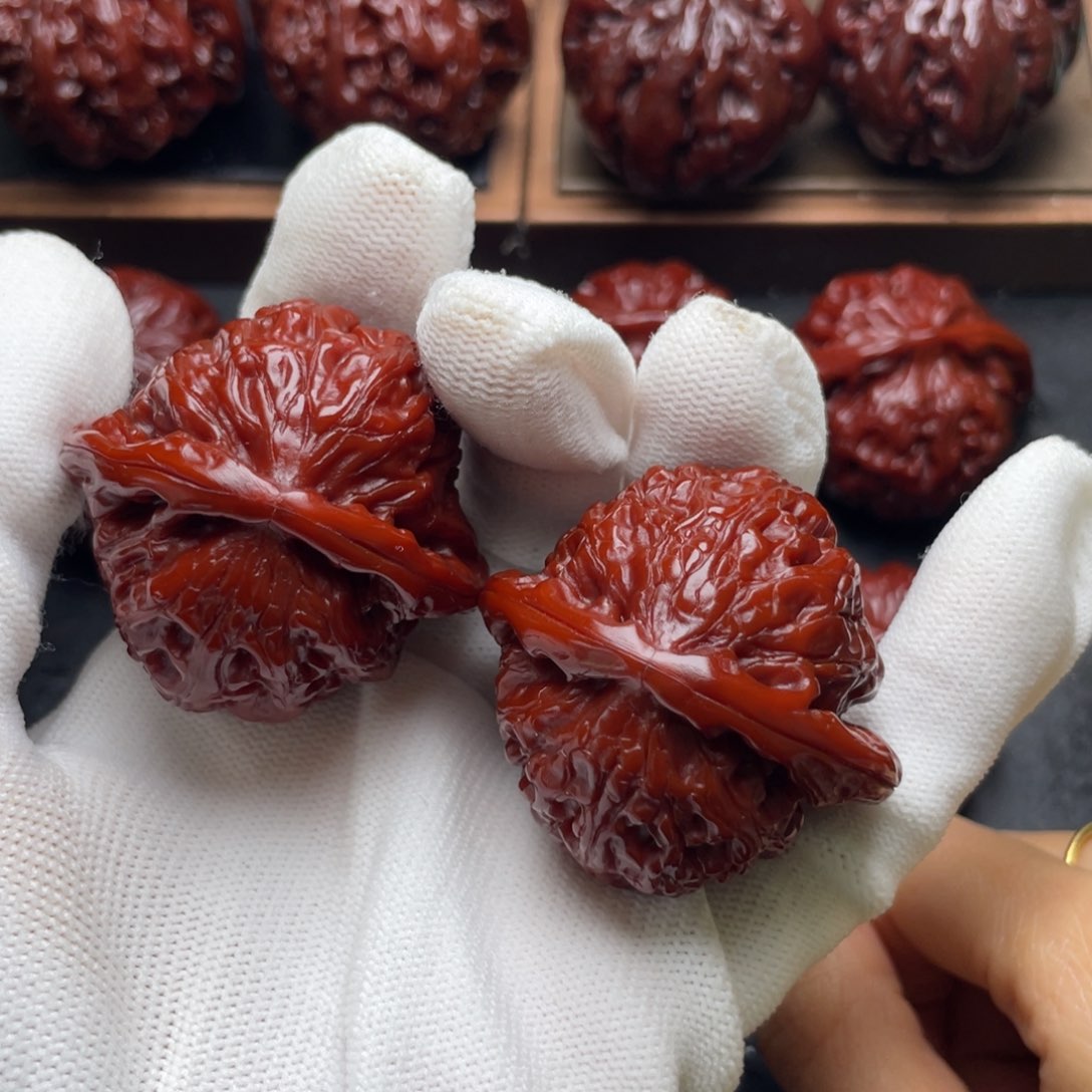 吊坠文玩核桃白狮子