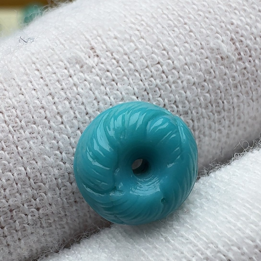 绿松石未镶嵌羽毛扣8.3