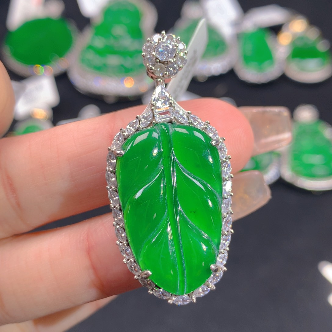 翡翠颈饰银S925镶嵌1111111111