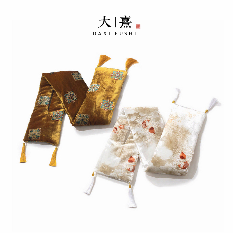 【锦福】2025冬季新款新中式加棉加厚百搭时尚围脖女款保暖提花围巾